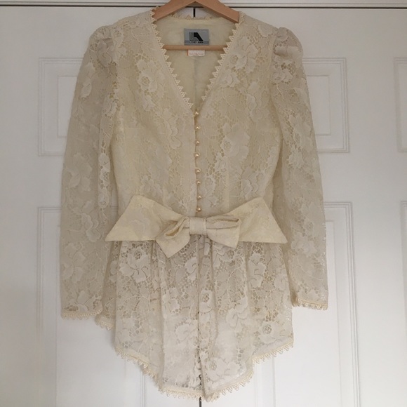 Lori Ann (Vintage) Dresses & Skirts - Vintage Ivory Lace Skirt Suit